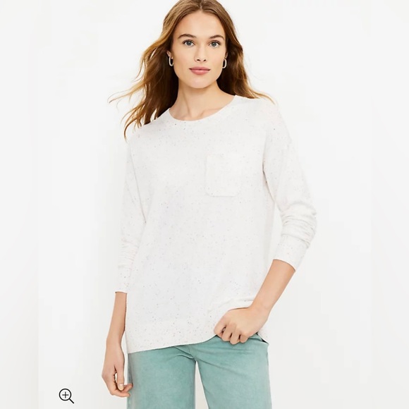 Flecked Pocket Tunic Sweater - Picture 1 of 6